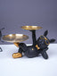 Black & Gold Bulldog Tray Stand with Sunglasses - The Golden Theory