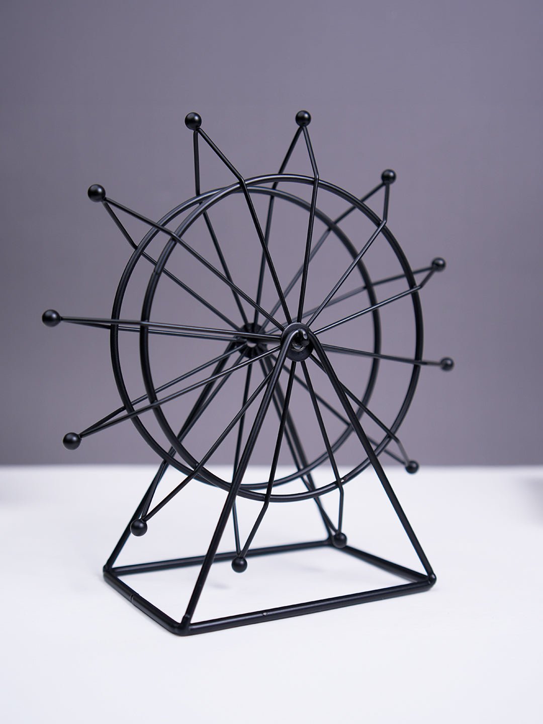 Black Metal Ferris Wheel Decorative Accent - The Golden Theory Main image