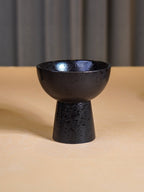 Black Pedestal Ceramic Bowls Set of 4 - The Golden Theory