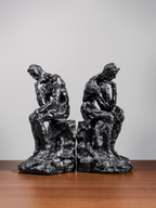 Black Sculptural Figure Bookend Set - The Golden Theory