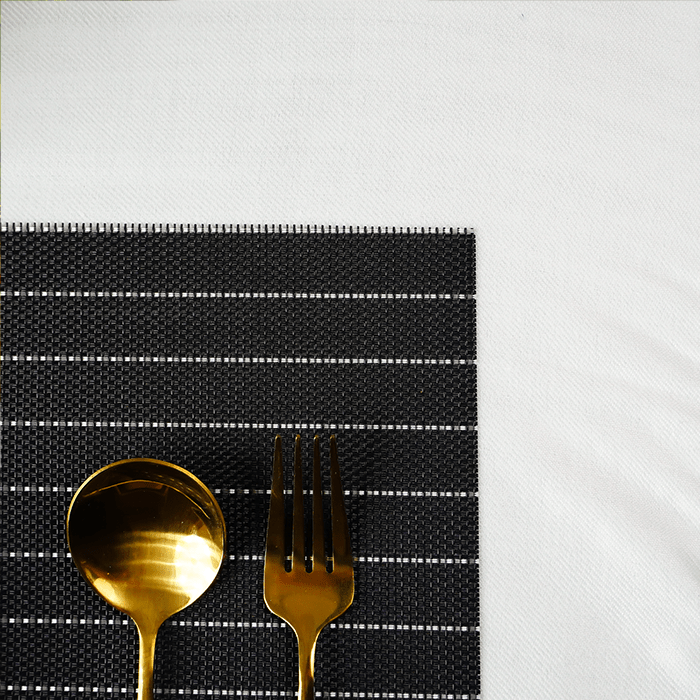 Black Waterproof Table Mats | Set of 2,4,6 - The Golden Theory