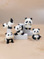Black & White Playful Panda Figurine Set of 5 - The Golden Theory