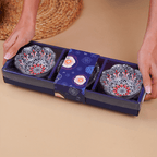 Black & White Scallop-Edge Ceramic Bowls Set of 3 - The Golden Theory