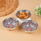 Black & White Scallop-Edge Ceramic Bowls - Set of 6 - The Golden Theory