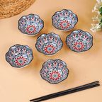 Black & White Scallop-Edge Ceramic Bowls - Set of 6 - The Golden Theory