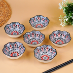 Black & White Scallop-Edge Ceramic Bowls - Set of 6 - The Golden Theory