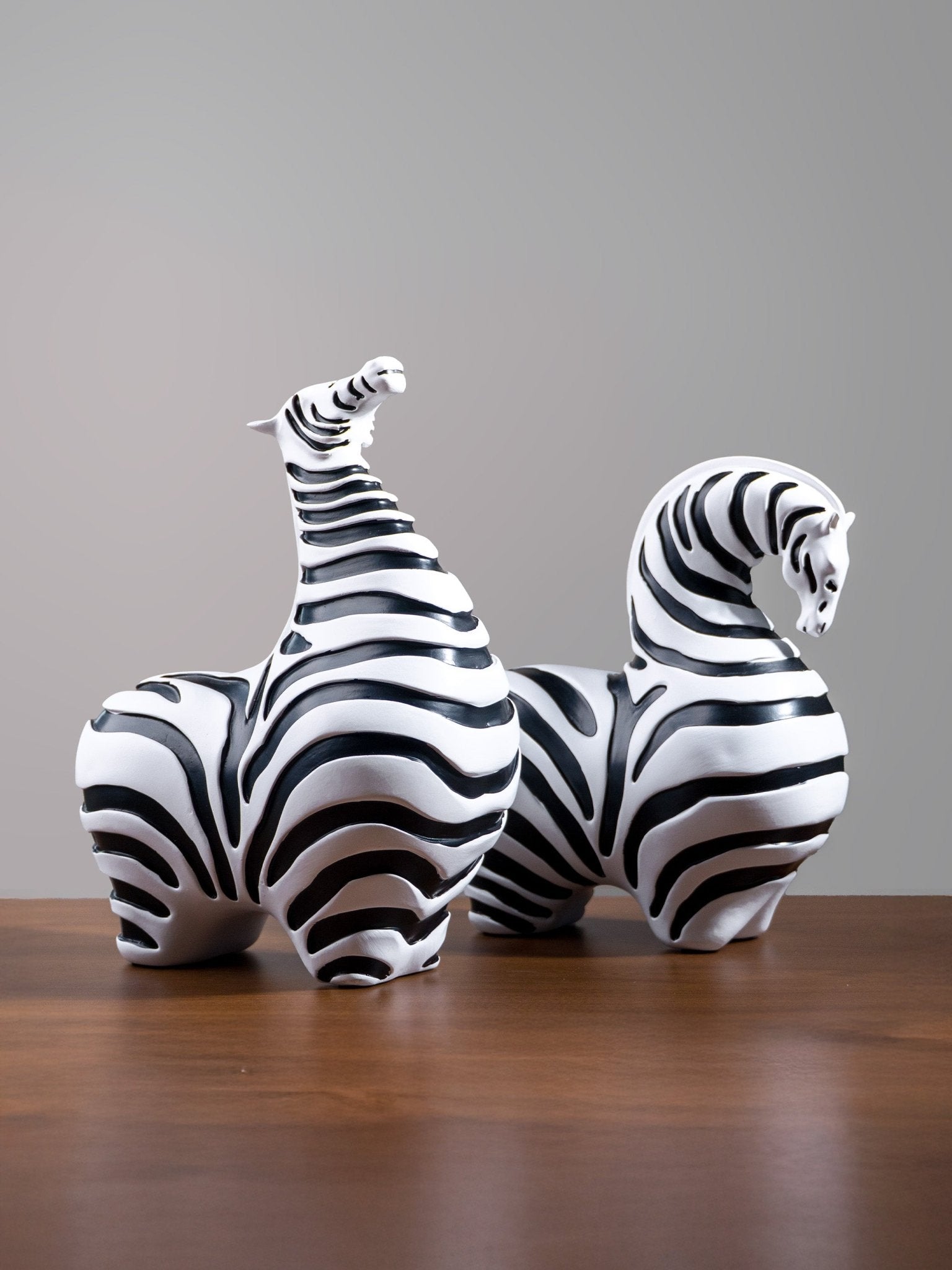 Black & White Zebra Sculpture Set Secondary image