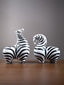 Black & White Zebra Sculpture Set - The Golden Theory