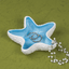 Blue and White Starfish-Shaped Ceramic Trinket Dish - The Golden Theory