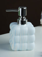 Blue and White Swirl Ceramic Soap Dispenser - The Golden Theory
