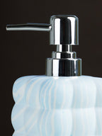 Blue and White Swirl Ceramic Soap Dispenser - The Golden Theory
