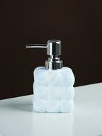 Blue and White Swirl Ceramic Soap Dispenser - The Golden Theory