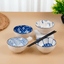 Blue Artwork Ceramic Bowls Set of 4 - The Golden Theory
