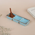 Blue Ceramic Chutney Platter - The Golden Theory