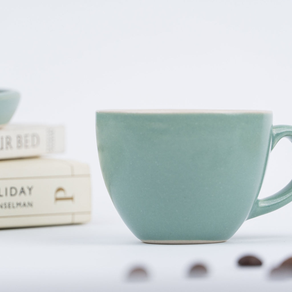 Blue Ceramic Espresso Cup and Saucer | Set of 2 - The Golden Theory