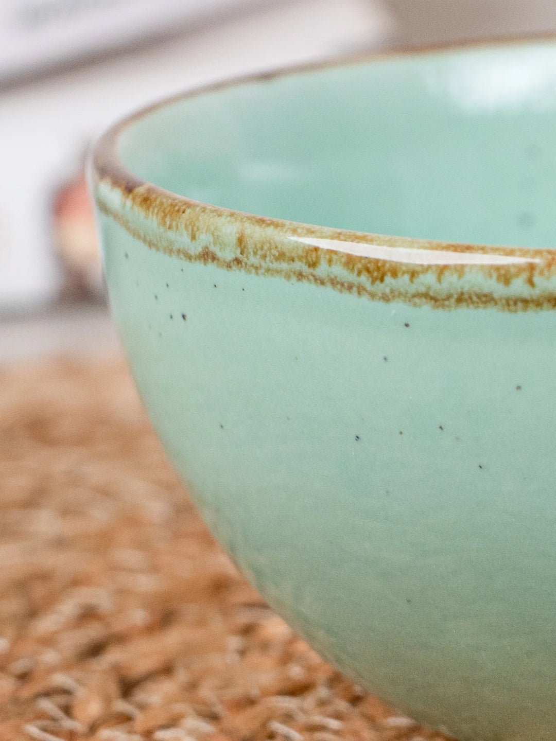 Blue Ceramic Latte Mug with Golden Border - The Golden Theory