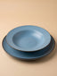 Blue Ceramic Pasta Bowl with Plate - The Golden Theory