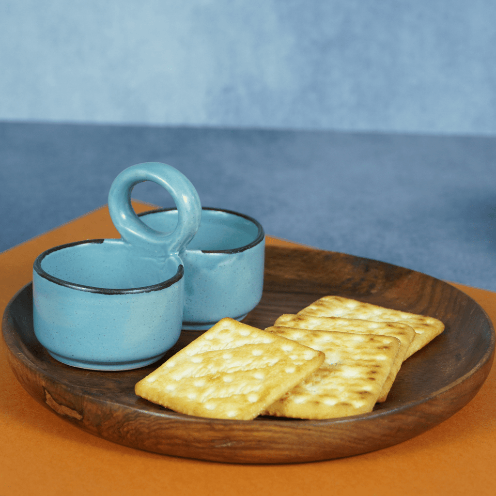 Blue Ceramic Salt and Pepper Bowl - The Golden Theory