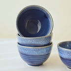 Blue Ceramic Small Bowl with Spiral Design - The Golden Theory