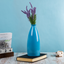 Blue Color Bottle-Shaped Long Flower Vase