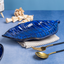 Blue Color Leaf-Shaped Platter