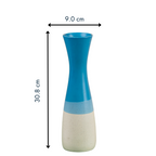 Blue Dual Color Shaded Long Flower Vase