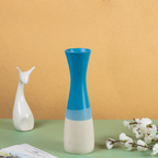 Blue Dual Color Shaded Long Flower Vase