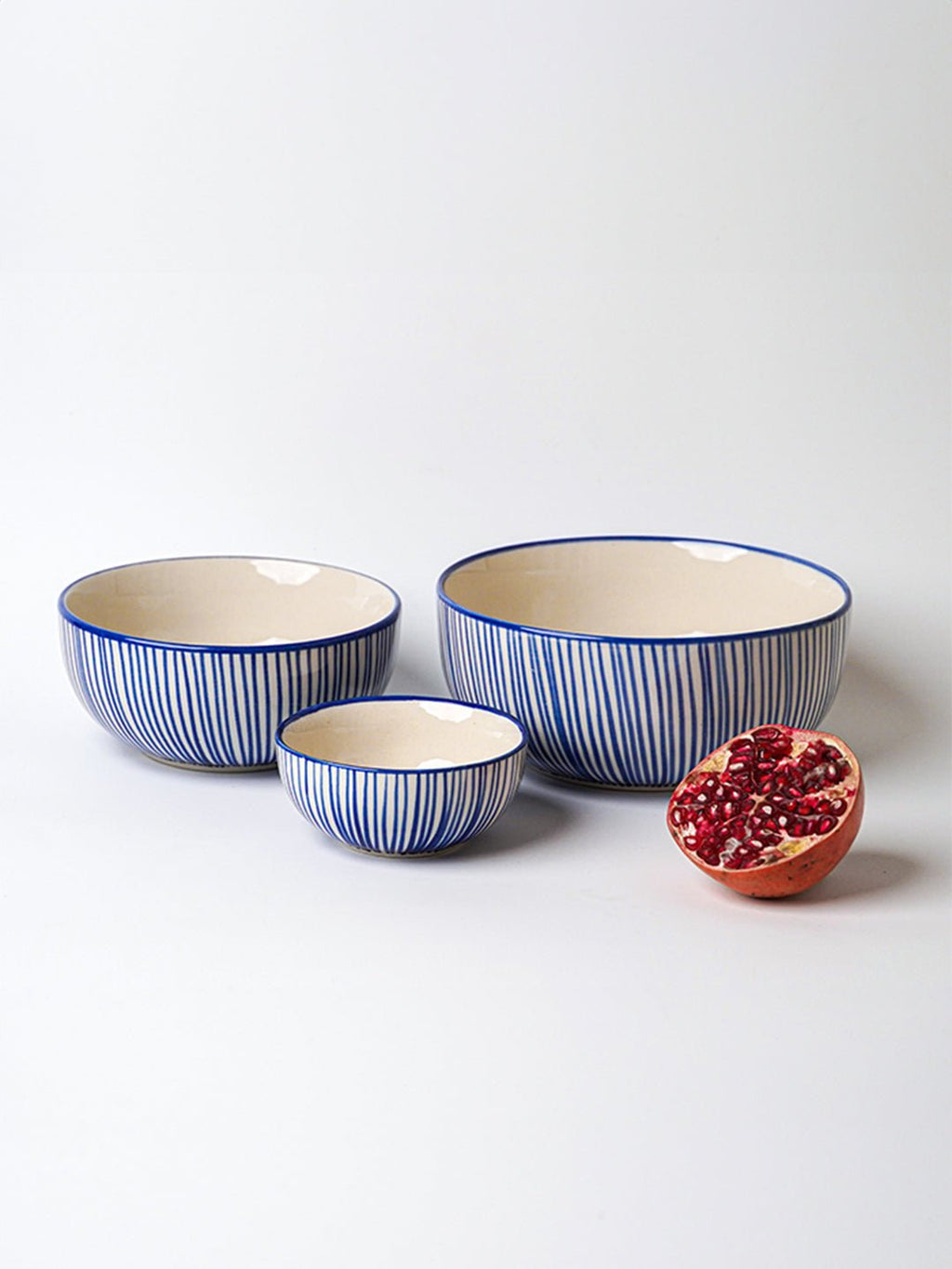 Blue Floral Hand-Painted Ceramic Dinner Set of 22 - The Golden Theory