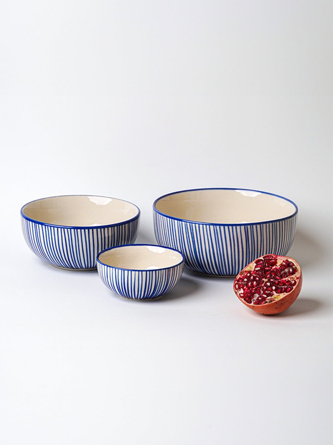 Blue Floral Hand-Painted Ceramic Dinner Set of 22 - The Golden Theory