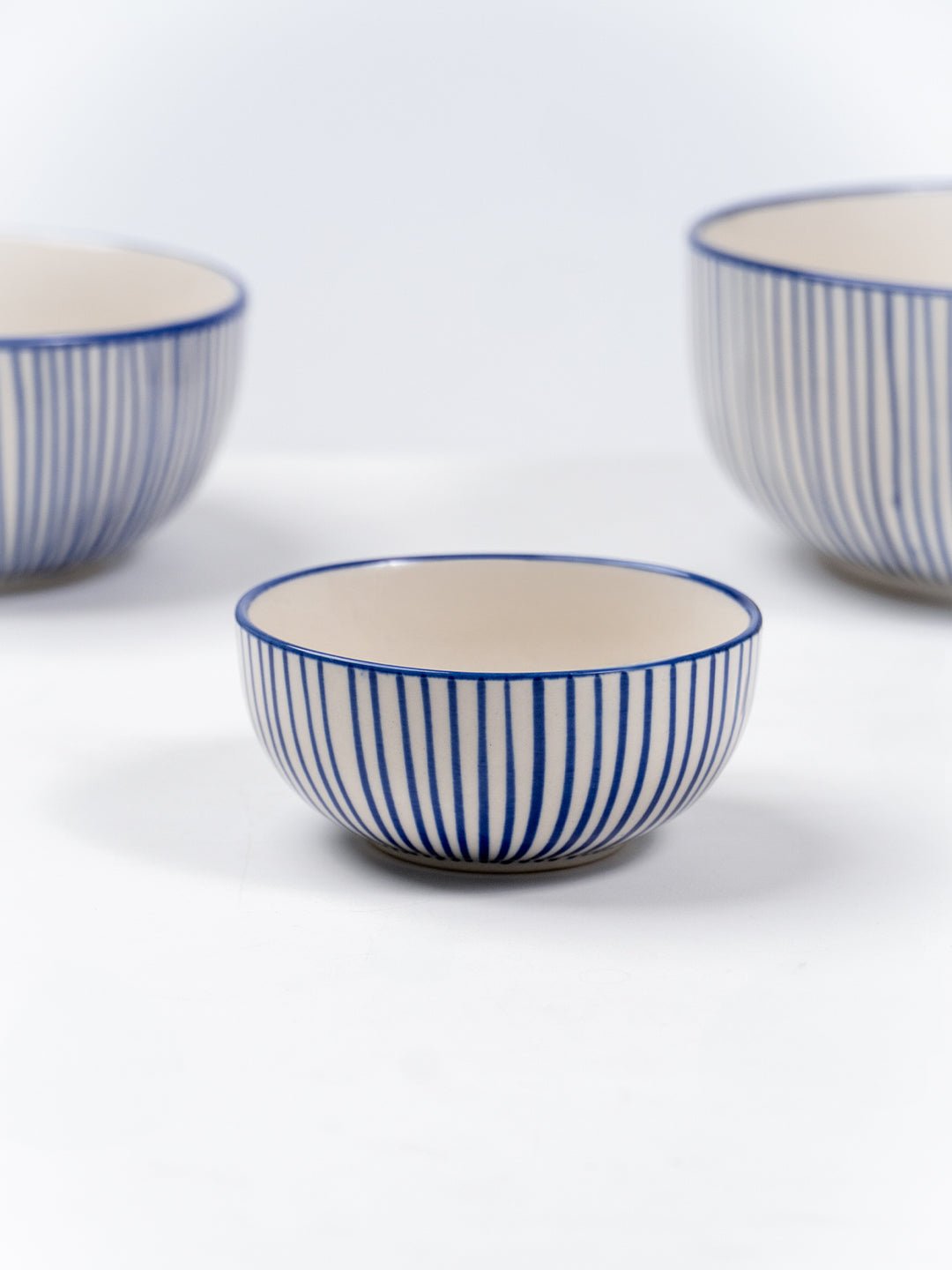 Blue Floral Hand-Painted Ceramic Small Bowl - The Golden Theory Main image