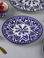 Blue Floral Mandala Design Quarter Plate - The Golden Theory
