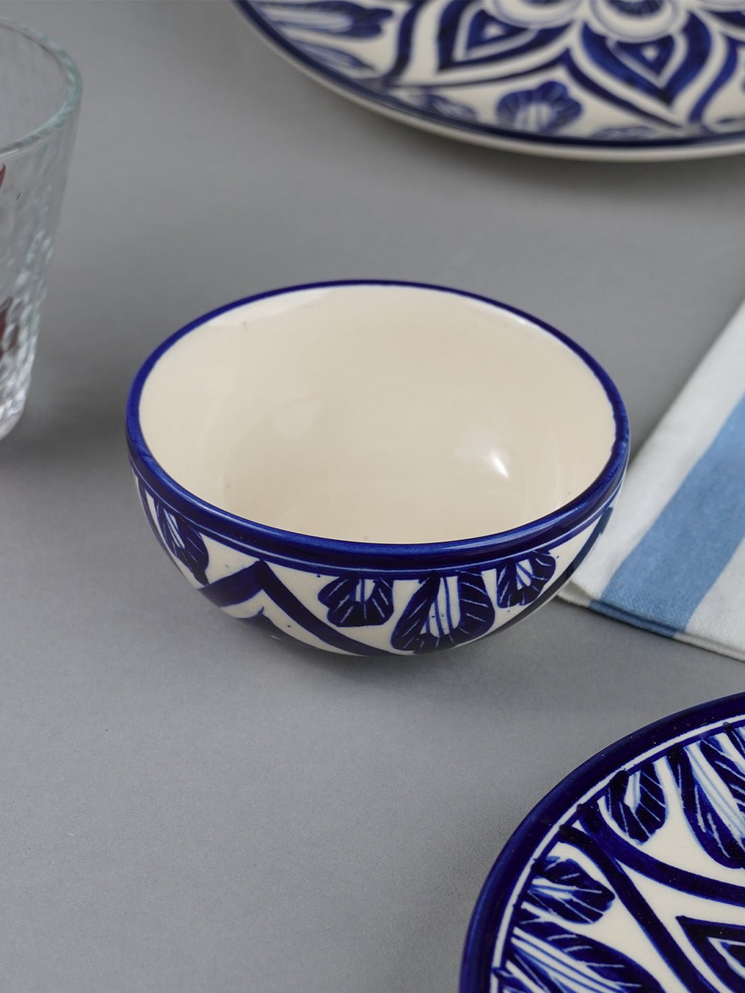 Blue Floral Mandala Design Small Bowl - The Golden Theory Main image