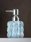 Blue Ocean Swirl Ceramic Soap Dispenser - The Golden Theory