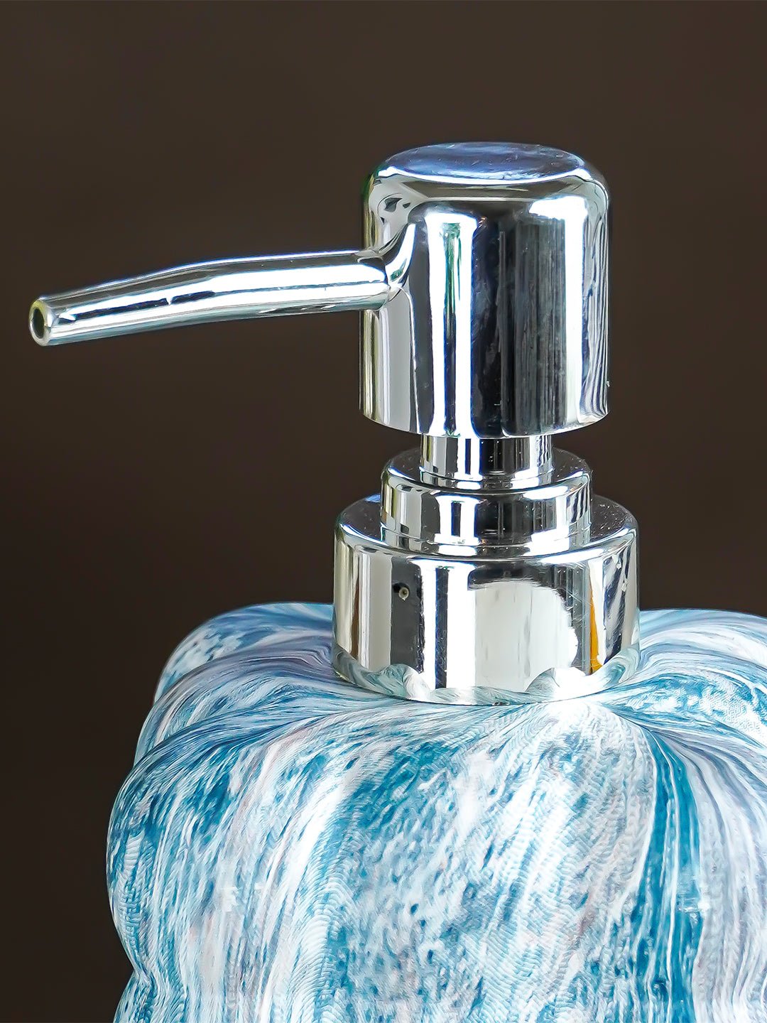 Blue Ocean Swirl Ceramic Soap Dispenser - The Golden Theory