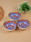 Blue & Orange Blaze Square Ceramic Bowls Set of 3 - The Golden Theory