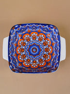 Blue & Orange Nova Square Ceramic Bowls Set of 2 - The Golden Theory