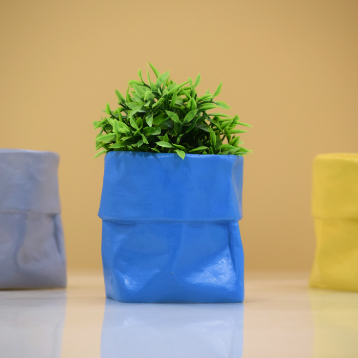 Blue Resin Planter Main image