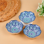 Blue Scallop-Edge Ceramic Bowls Set of 3 - The Golden Theory