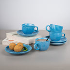 Blue Skies Tea Cup and Saucer | Light Blue - The Golden Theory