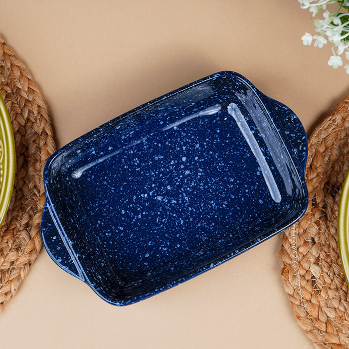 Blue Speckled Ceramic Bakeware - The Golden Theory