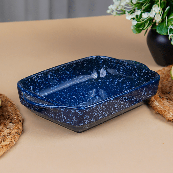 Blue Speckled Ceramic Bakeware - The Golden Theory