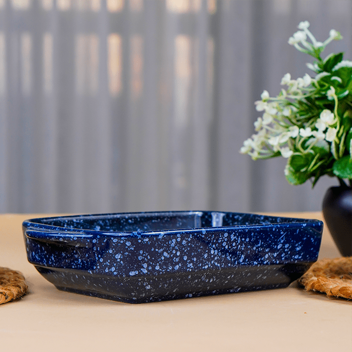 Blue Speckled Ceramic Bakeware - The Golden Theory