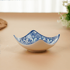 Blue & White Floral Square Ceramic Bowls Set of 3 - The Golden Theory