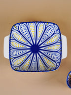Blue & Yellow Dusk Square Ceramic Bowls Set of 2 - The Golden Theory