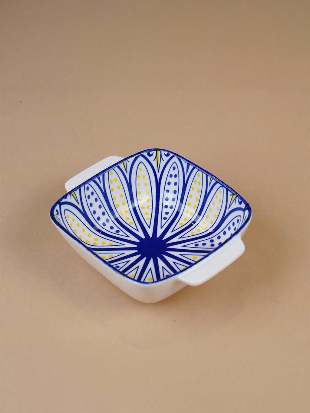 Blue & Yellow Dusk Square Ceramic Bowls Set of 2 - The Golden Theory