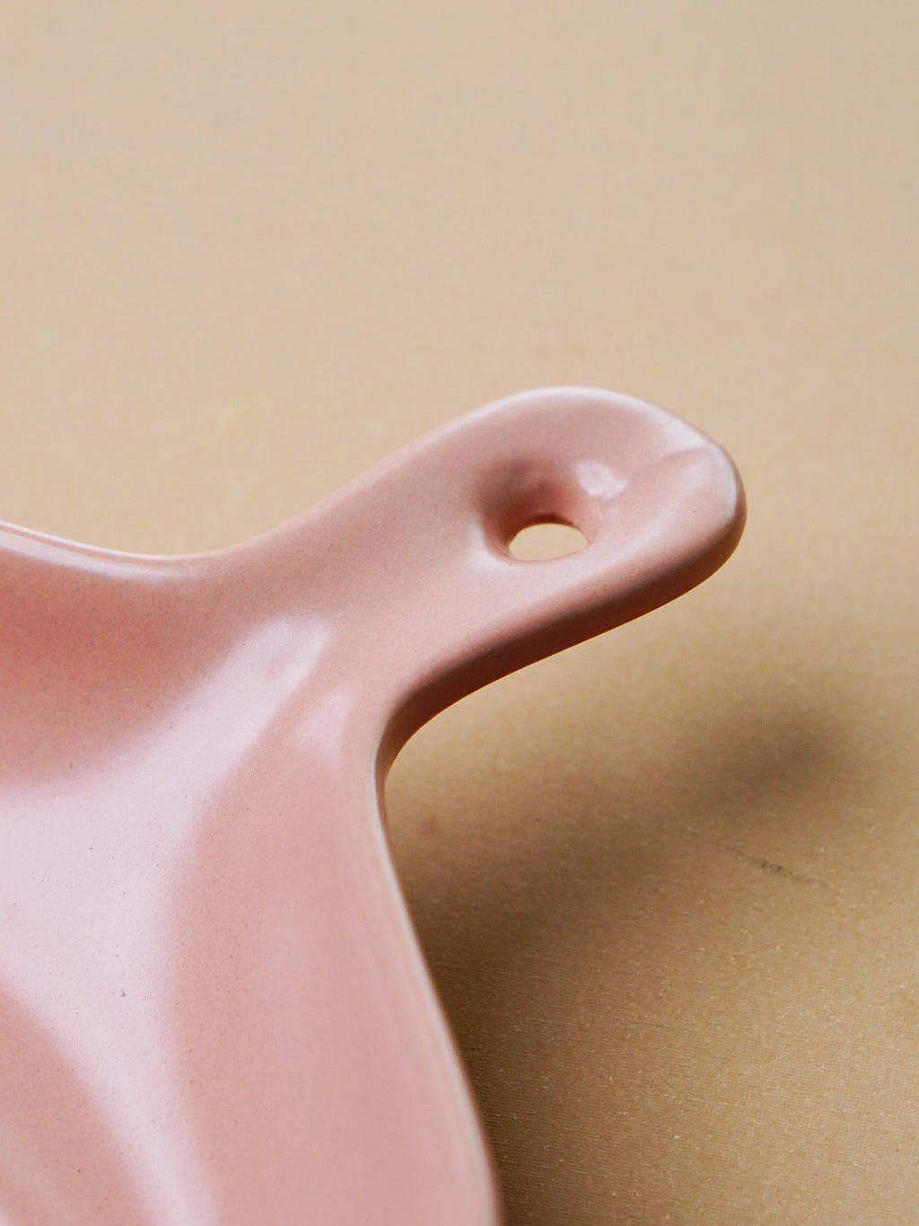 Blush Pink Ceramic Platter with Convenient Handle - The Golden Theory