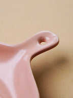 Blush Pink Ceramic Platter with Convenient Handle - The Golden Theory