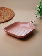 Blush Pink Ceramic Platter with Convenient Handle - The Golden Theory