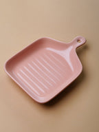Blush Pink Ceramic Platter with Convenient Handle - The Golden Theory