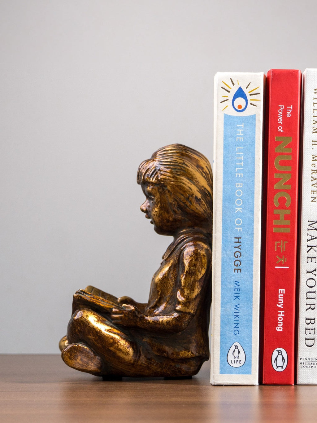 Bronze-Finish Boy & Girl Bookend Set - The Golden Theory